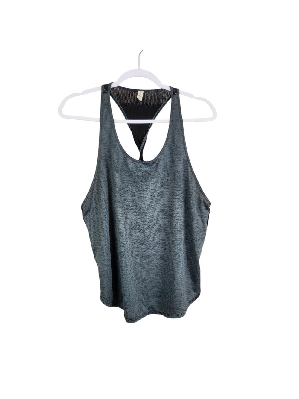 Women's Under Armour Tech Vent Twisted Back Tank Top Size Large Gym Workout Gray